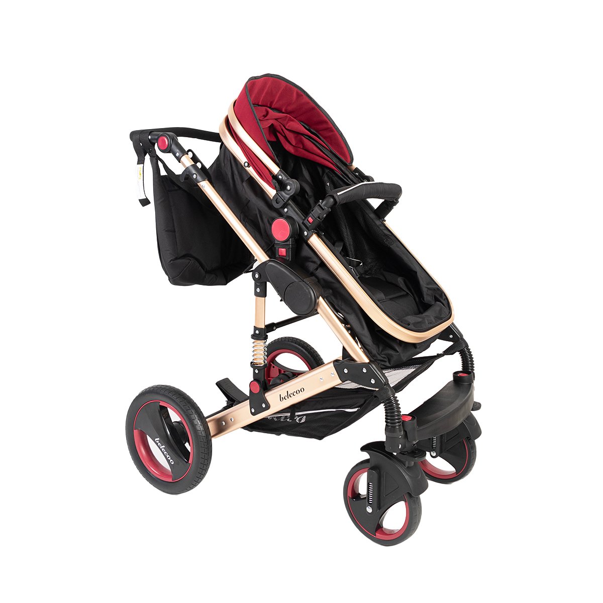 Belecoo Q3 Linen 2 in 1 Stroller - Image 3